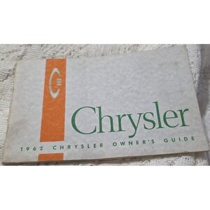 1962 Chrysler Owner's Service Manual Guide Book